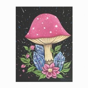 Mushroom and Crystals Print - 3 Pack